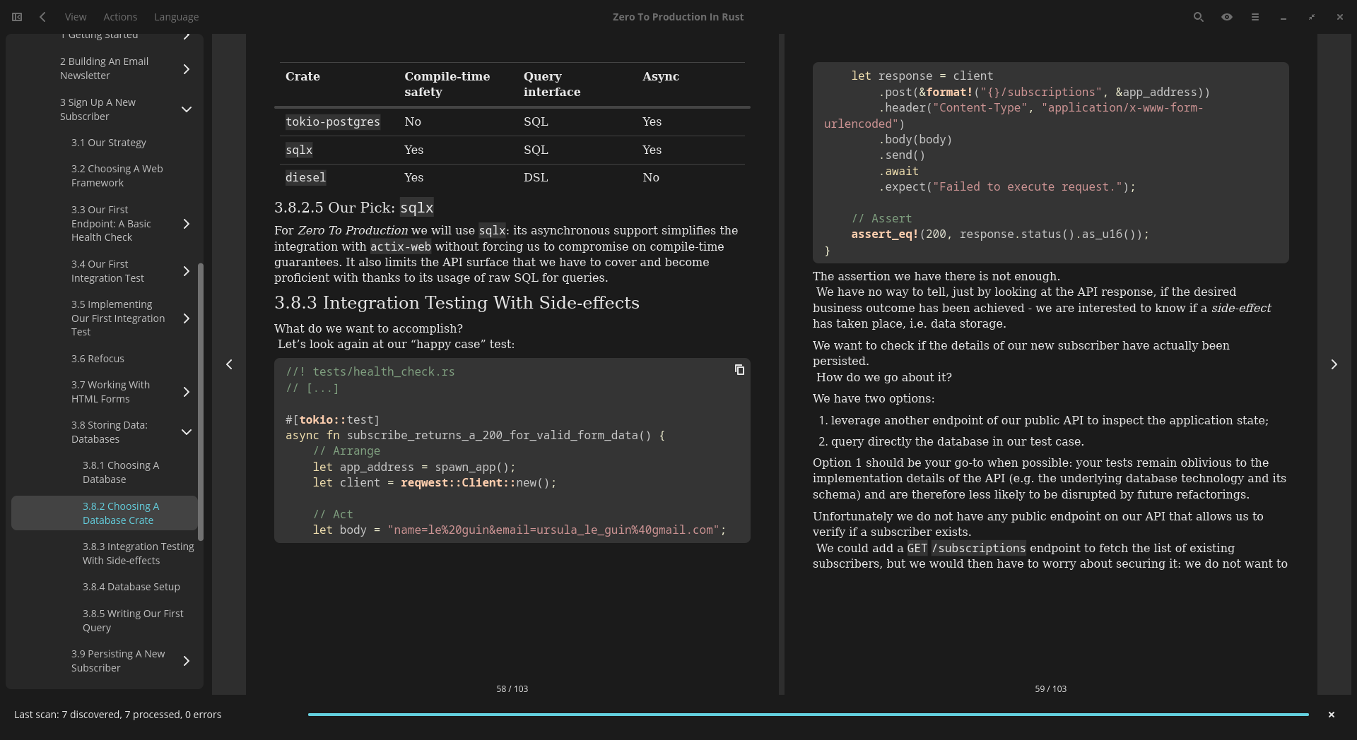 Built-in EPUB reader