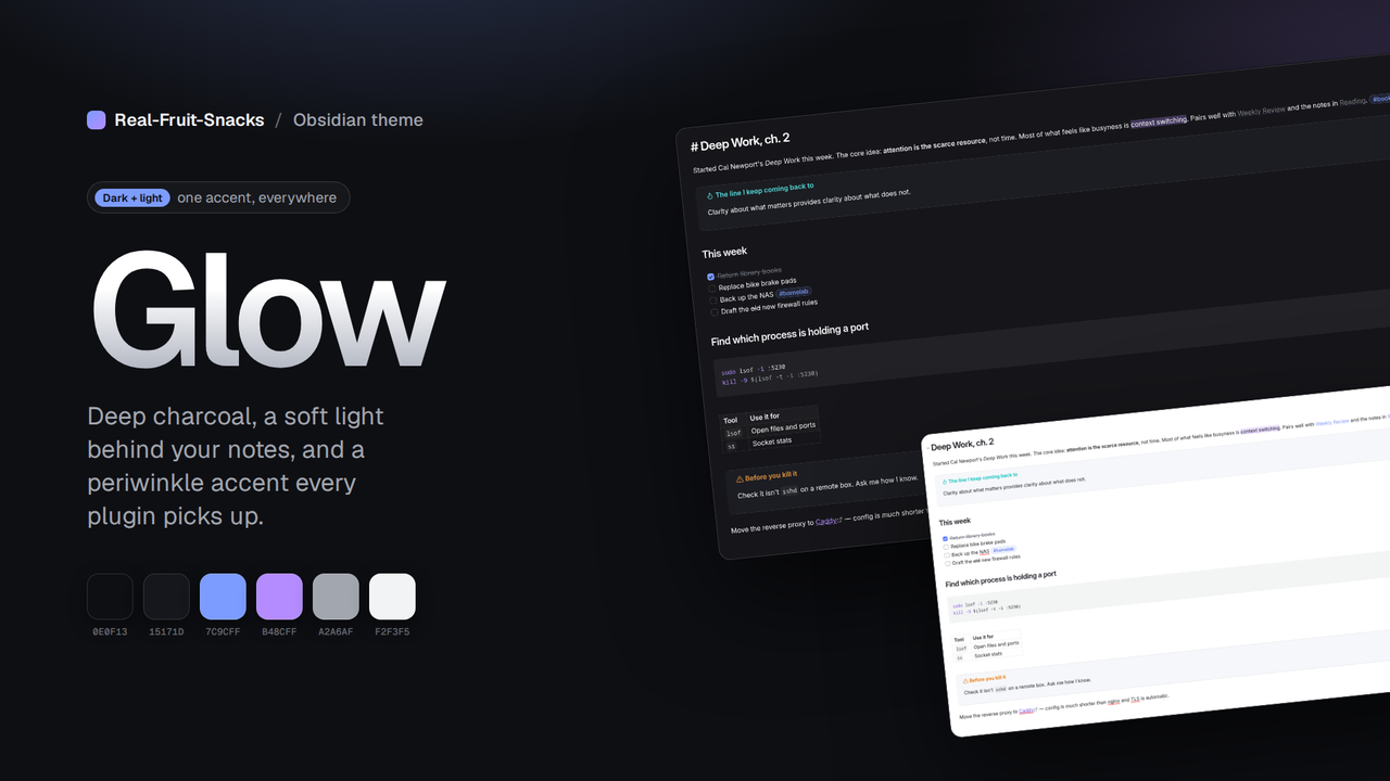 Glow theme for Obsidian