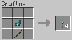Like normal torch recipe, but with glowing ink sack instead of coal
