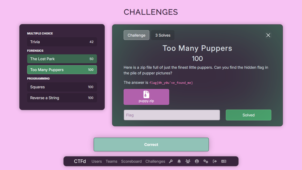 challenge solve