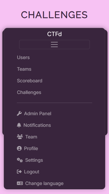 expanded navbar