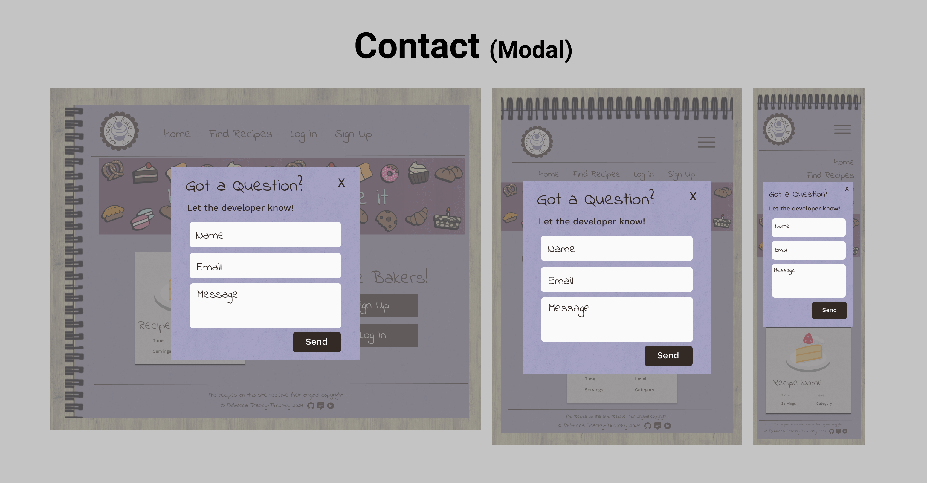 Modal Wireframe