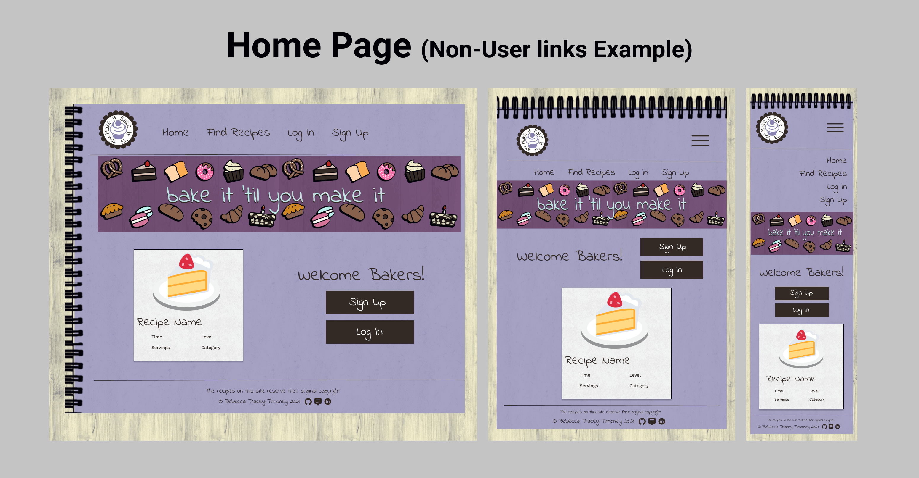 Home Page Wireframe