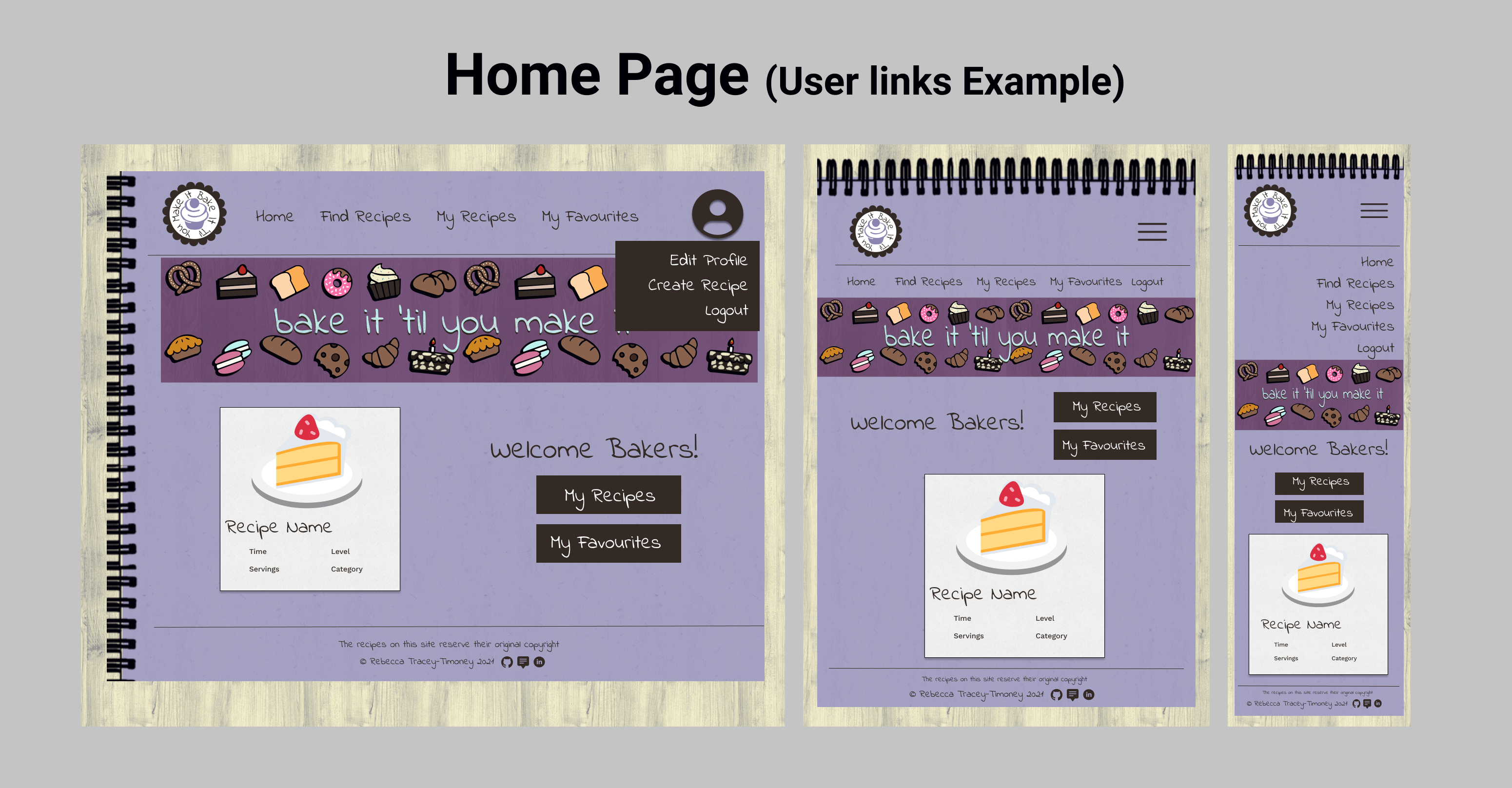 Home Page Wireframe