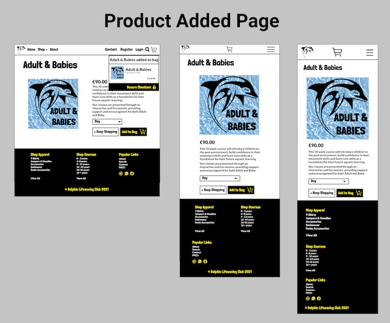 Add Product Wireframe