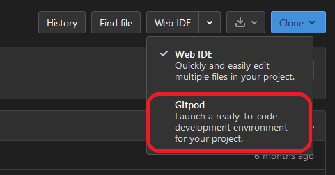 Switch default IDE to Gitpod