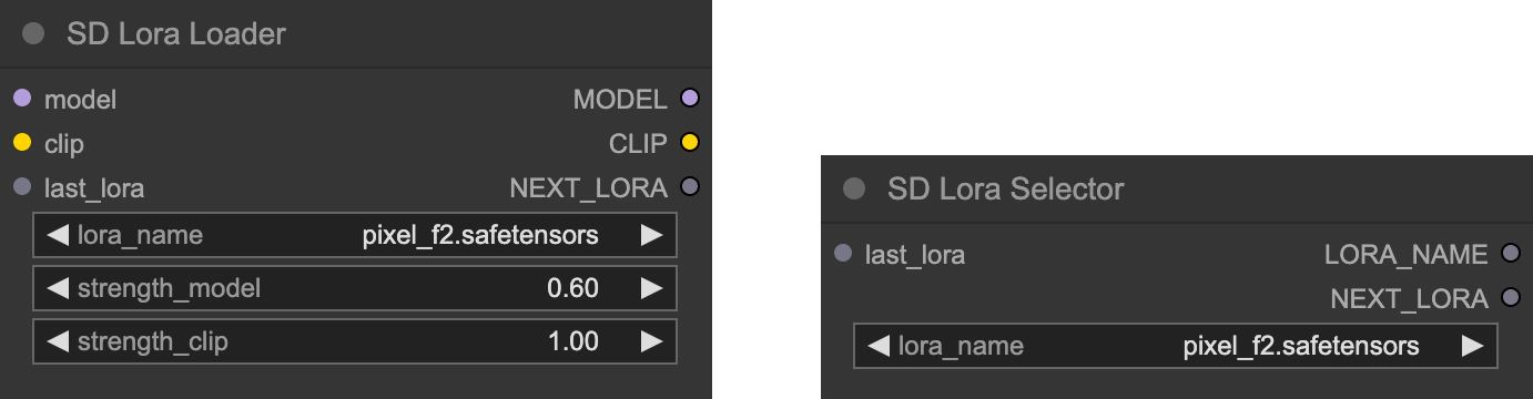 lora loader and selector node