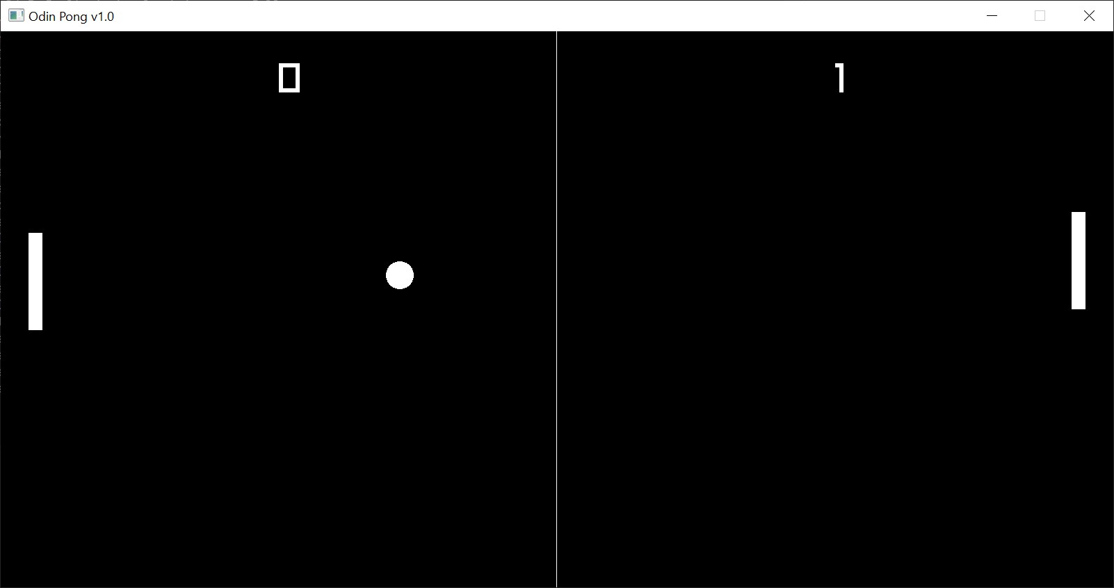 Oding Pong in-game screenshot.