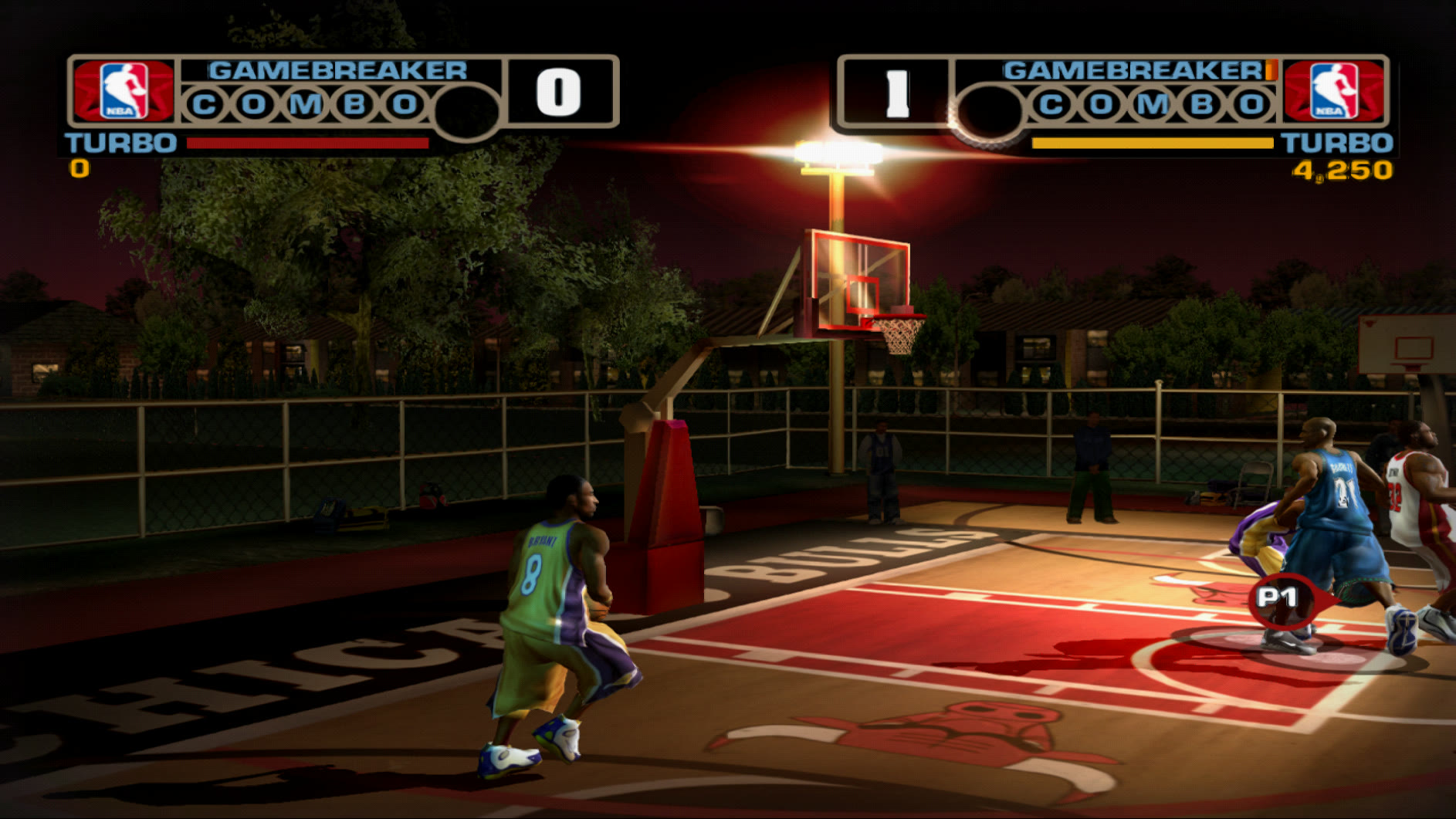 Quadra de NBA Street V3 em captura do projeto