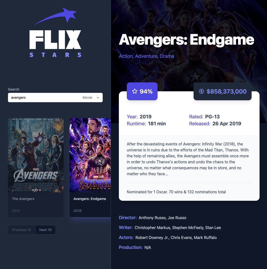 FlixStars - Design Brief