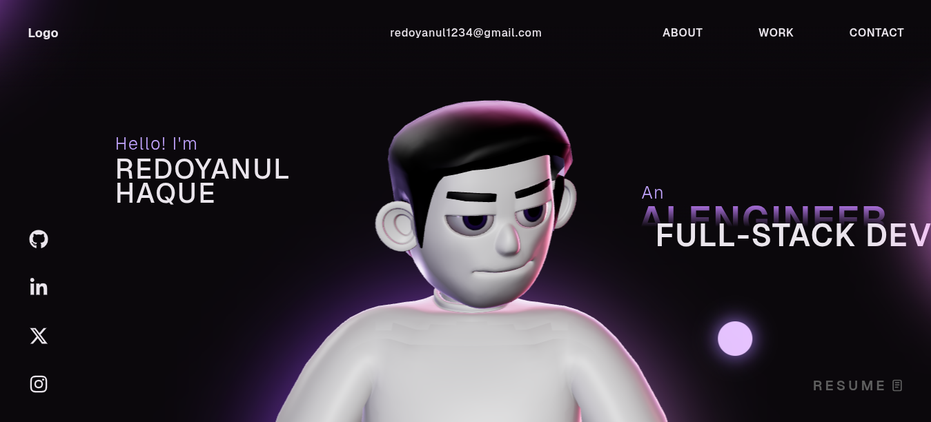 3D portfolio preview (click to watch video)