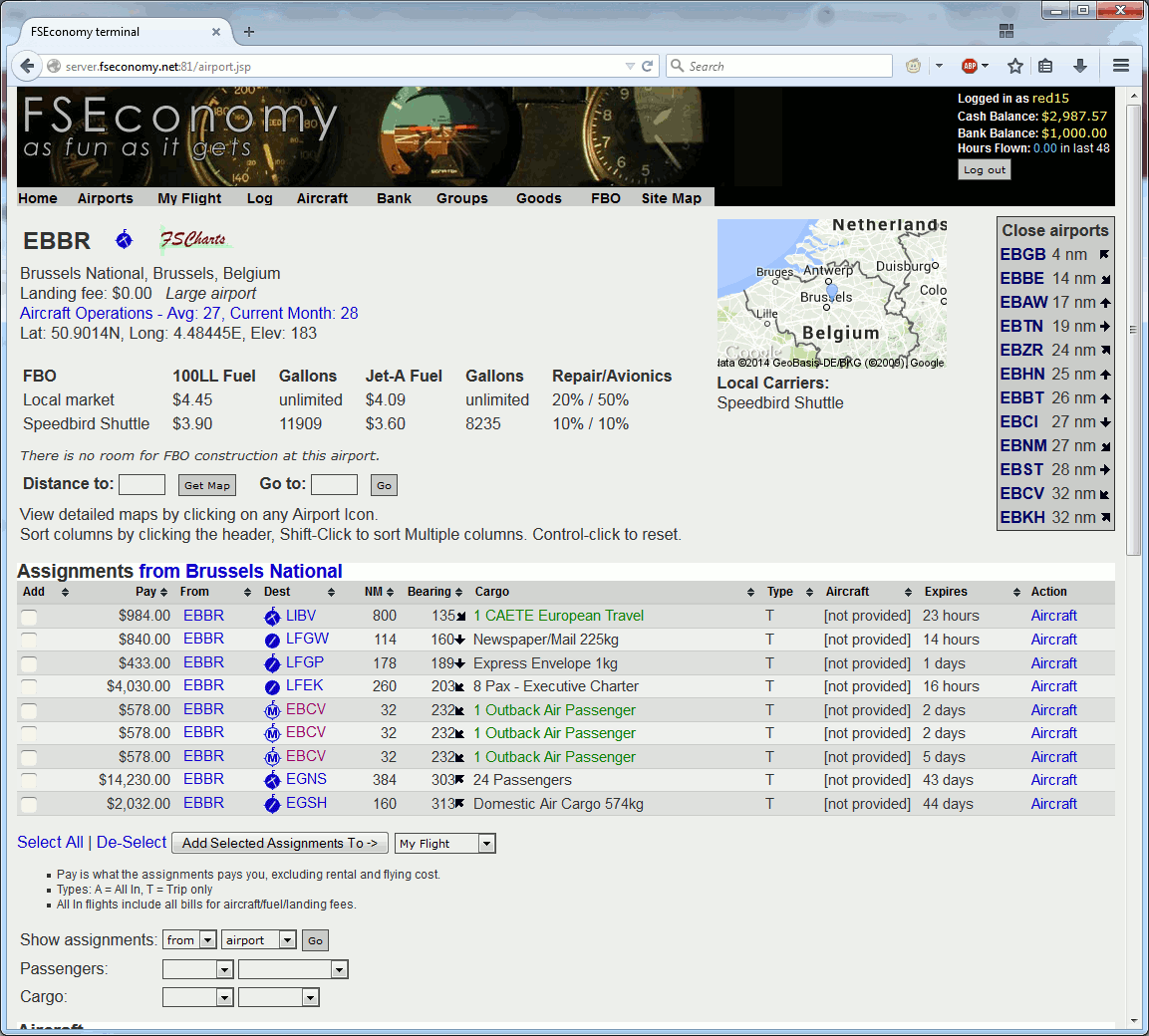 Airport page before and after