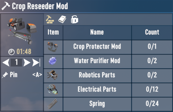 Crop Reseeder Recipe