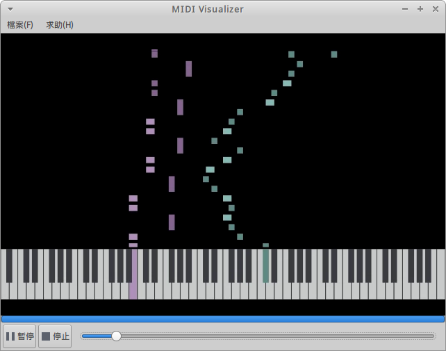 Here's preview of MIDI visualizer