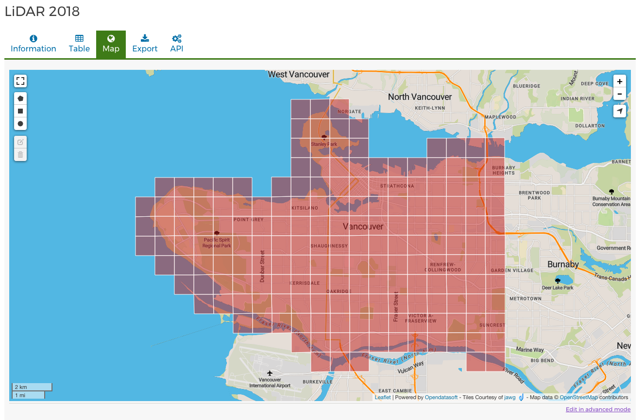 City of Vancouver LiDAR Web Server