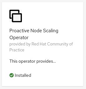 Proactive Node Scaling Operator