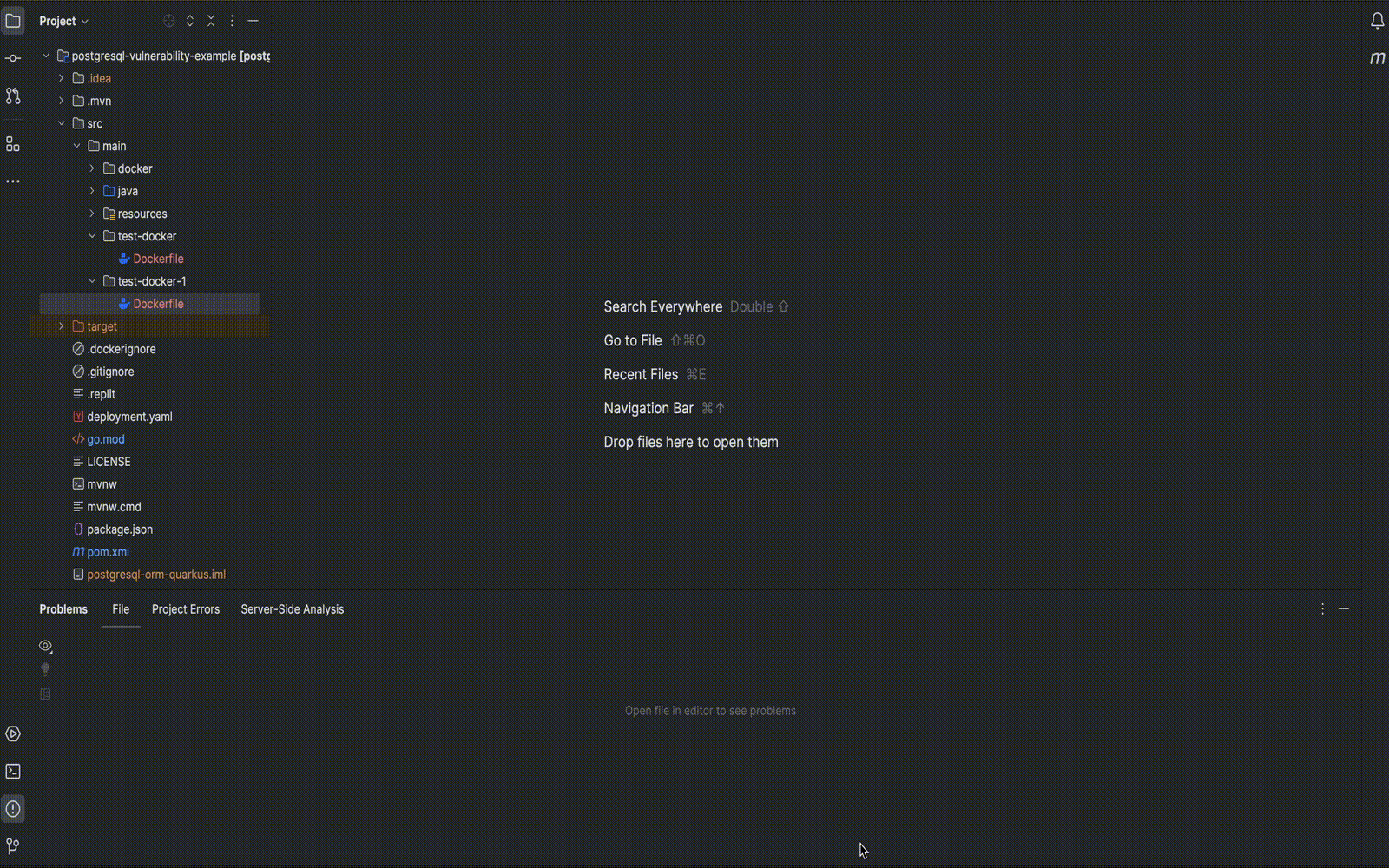Animated screenshot showing the inline reporting feature of Image Analysis