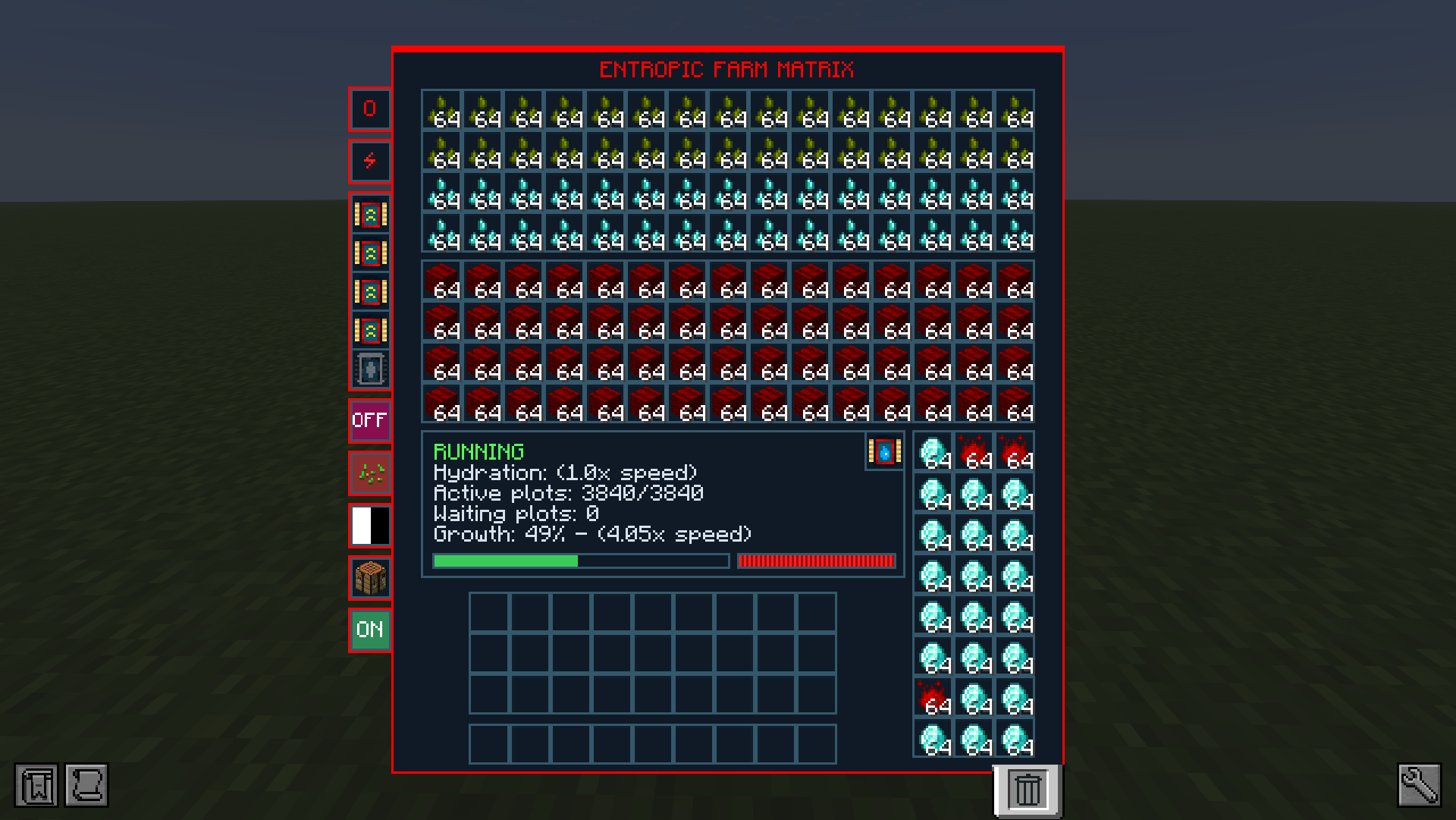 Entropic Farm Matrix