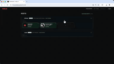 Ollama running on Reefy with NVIDIA GPU acceleration