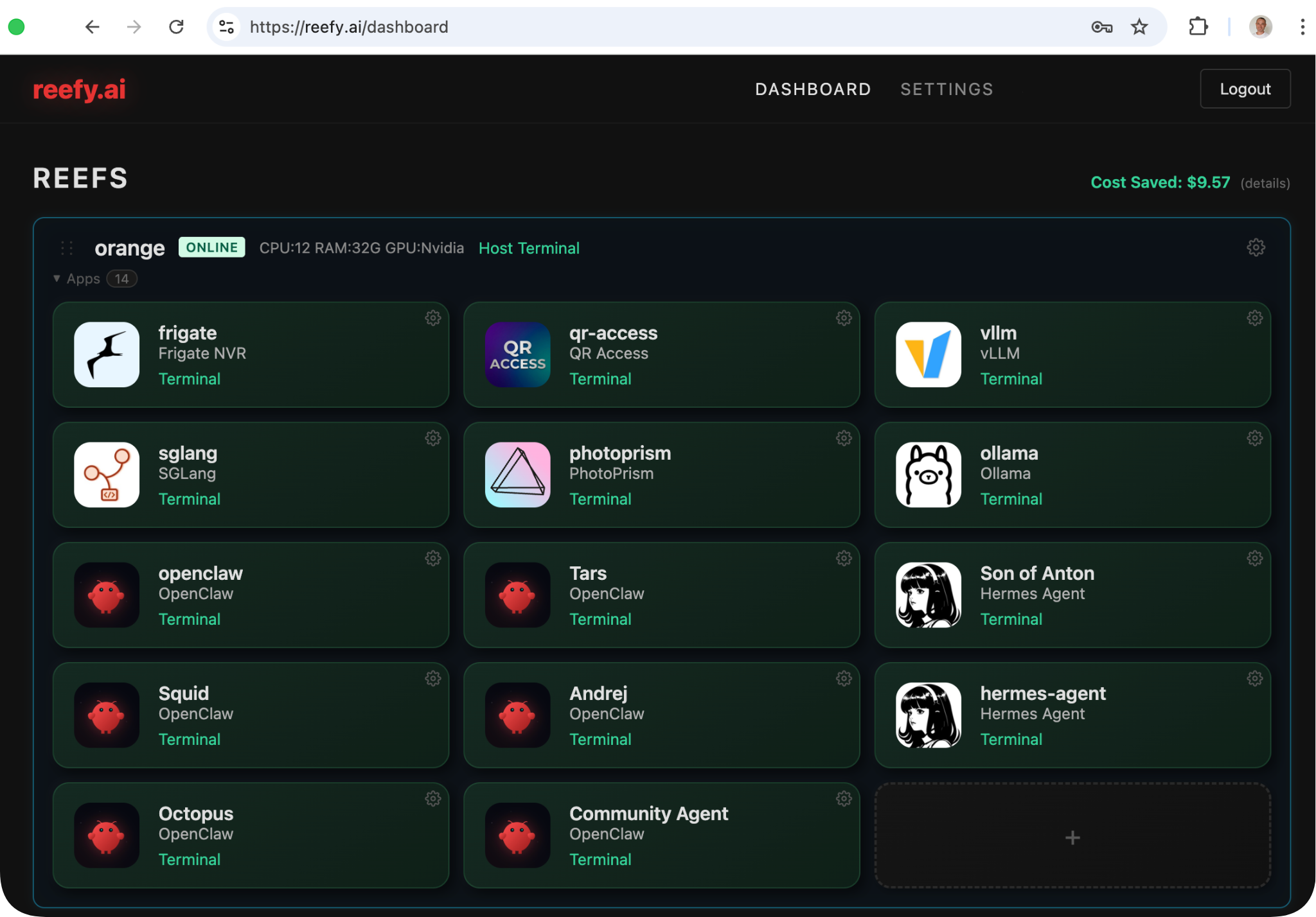 Reefy Dashboard