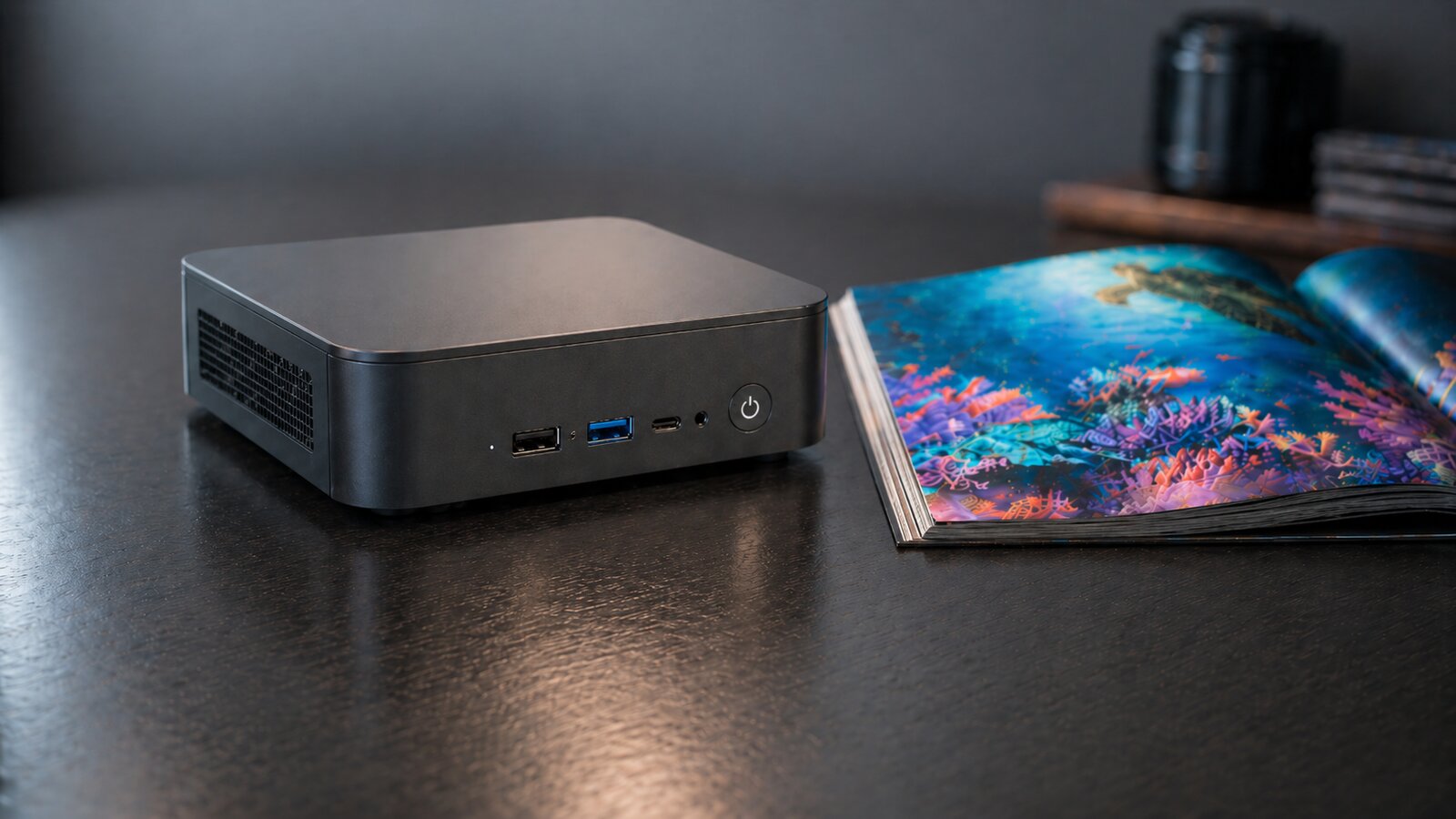 Mini-PC on a desk - any x86_64 box works