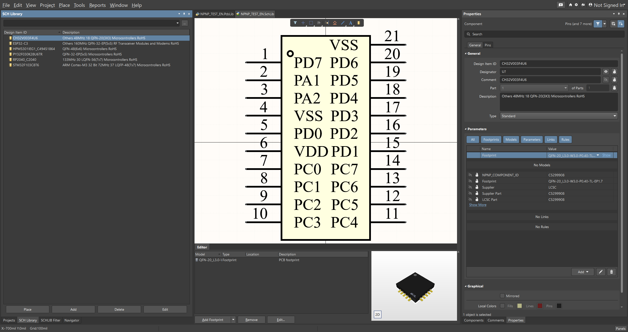 Altium SchLib 示例 1
