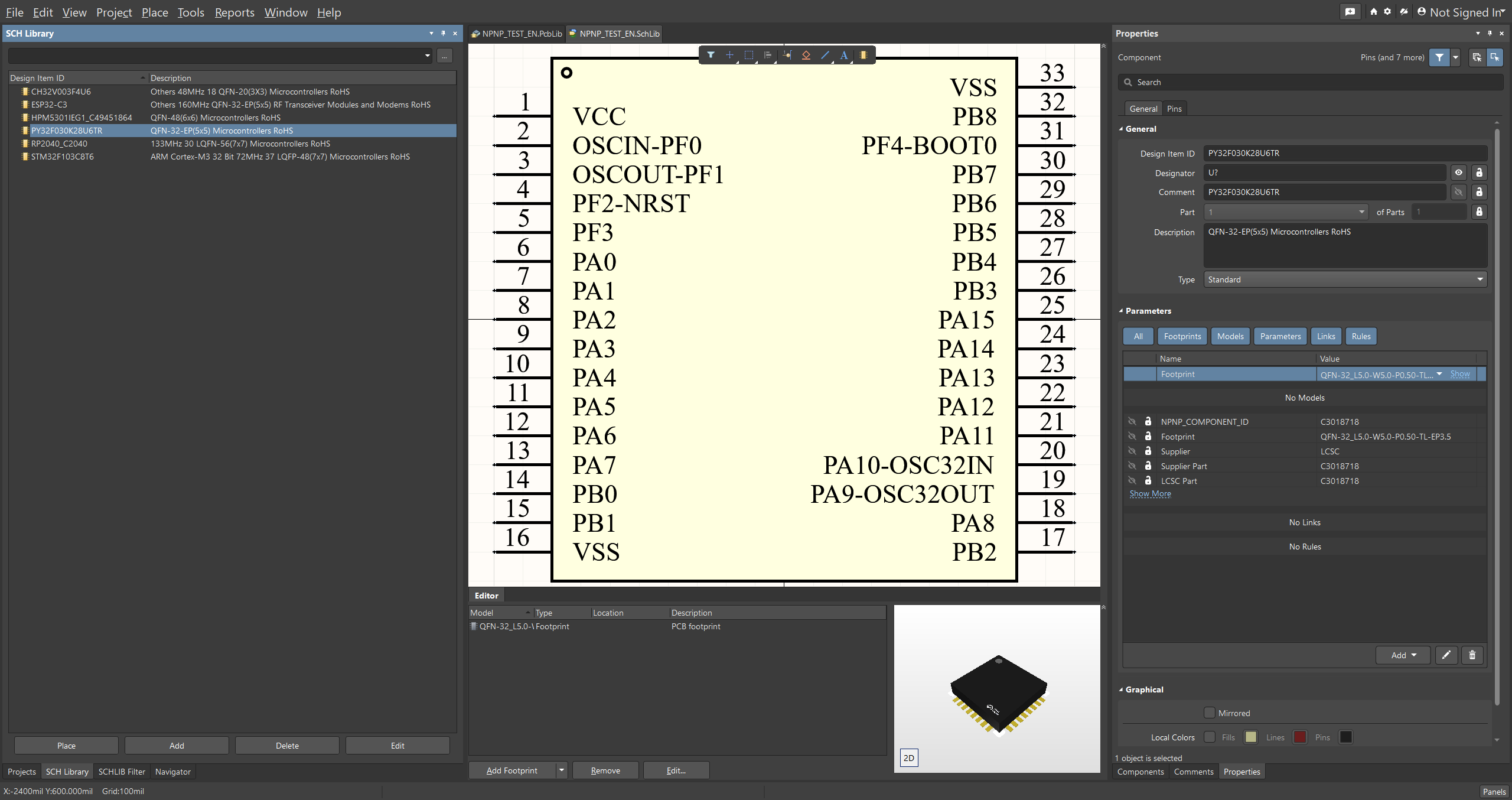 Altium SchLib 示例 4