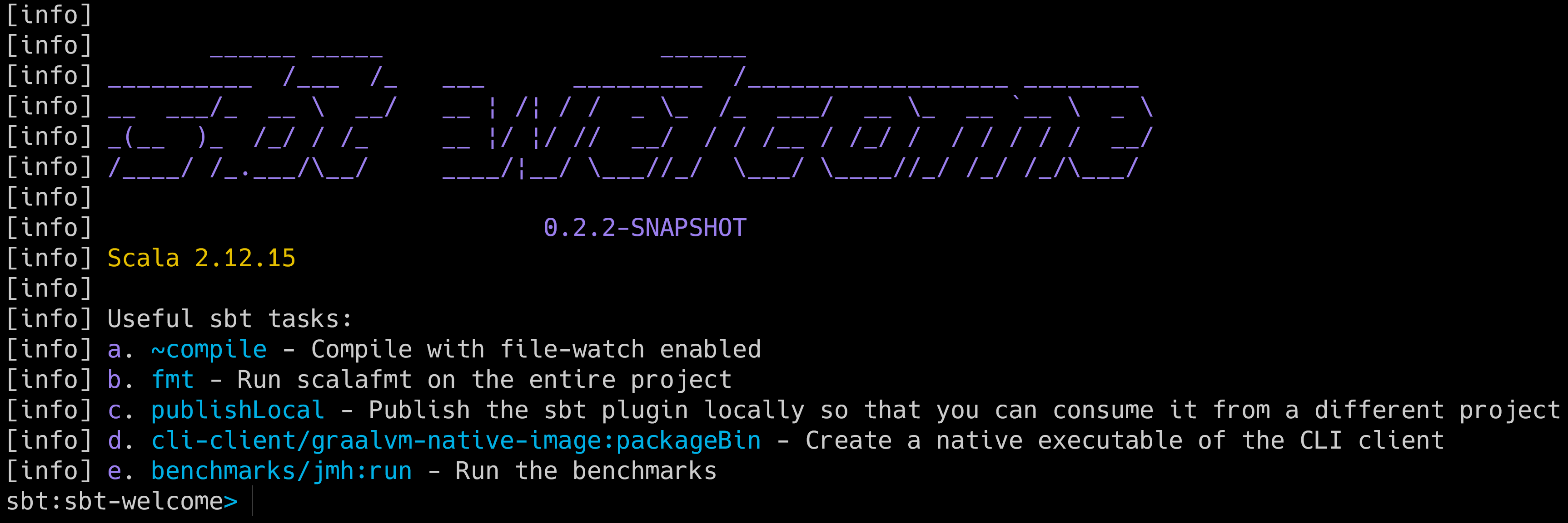SBT Welcome screenshot screenshot