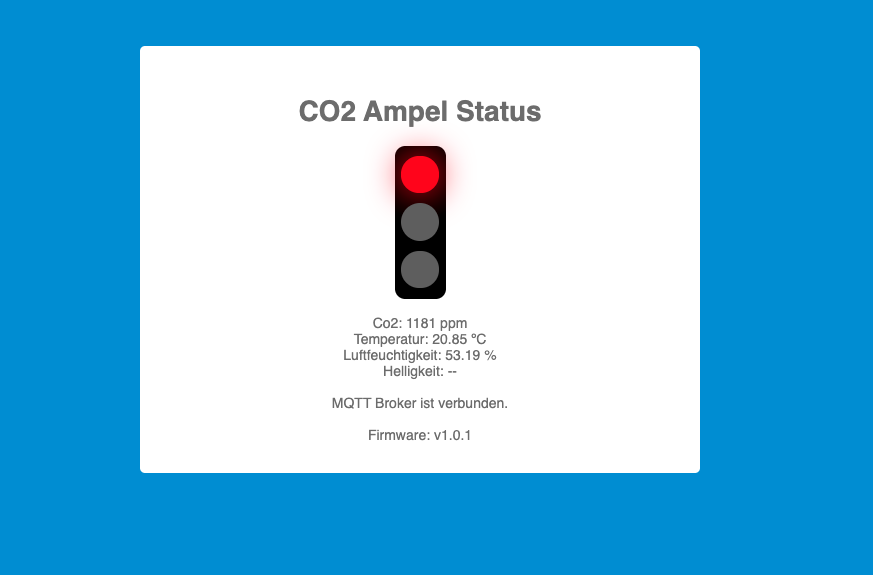 CO2 Ampel Einstellungen