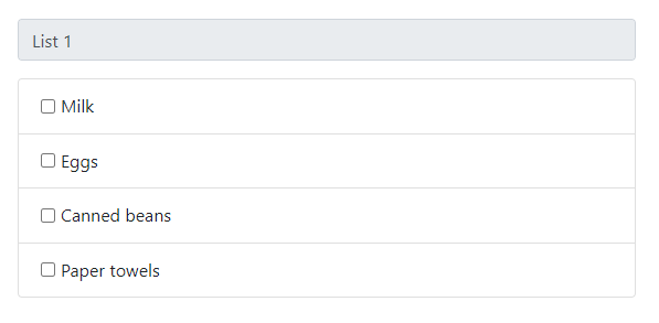 List Items