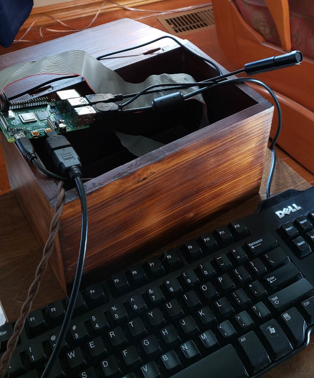 Raspberry Pi sitting outside of the box