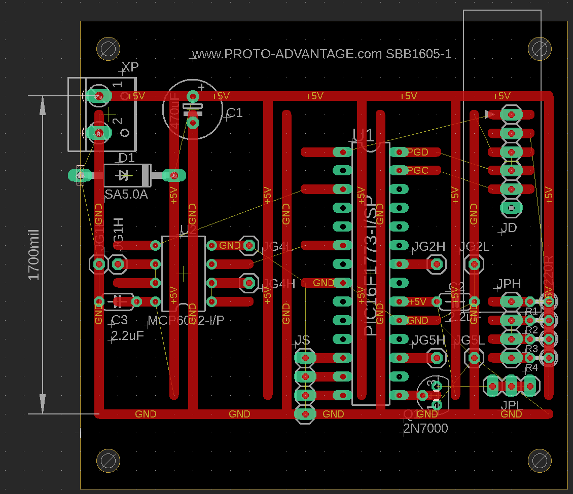 Eagle protoboard layout