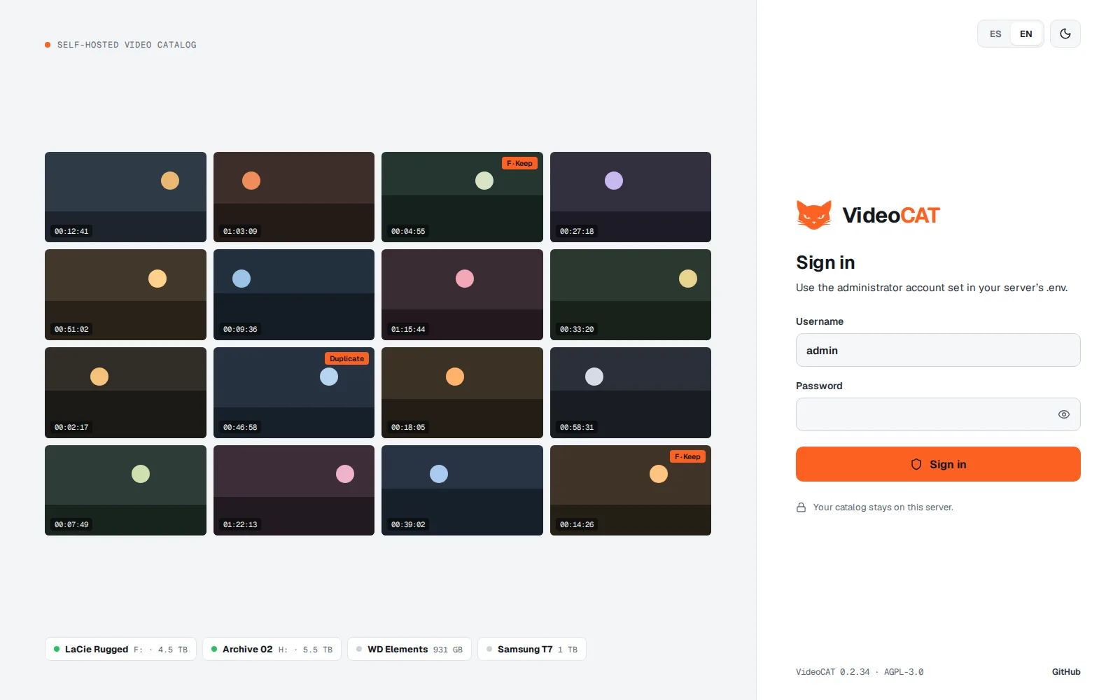 Sign-in screen in the light theme