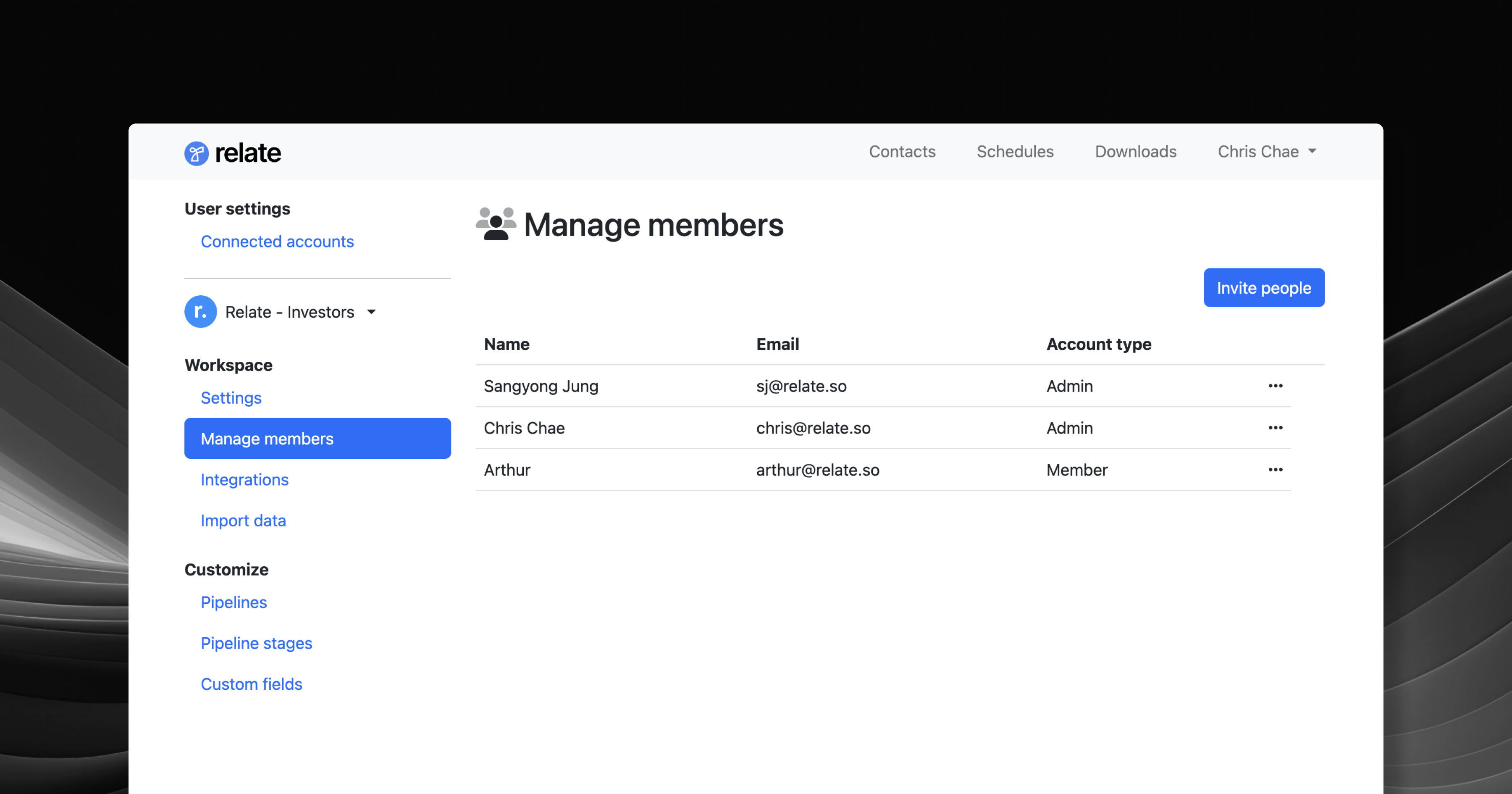 Manage Members | Relate Guide