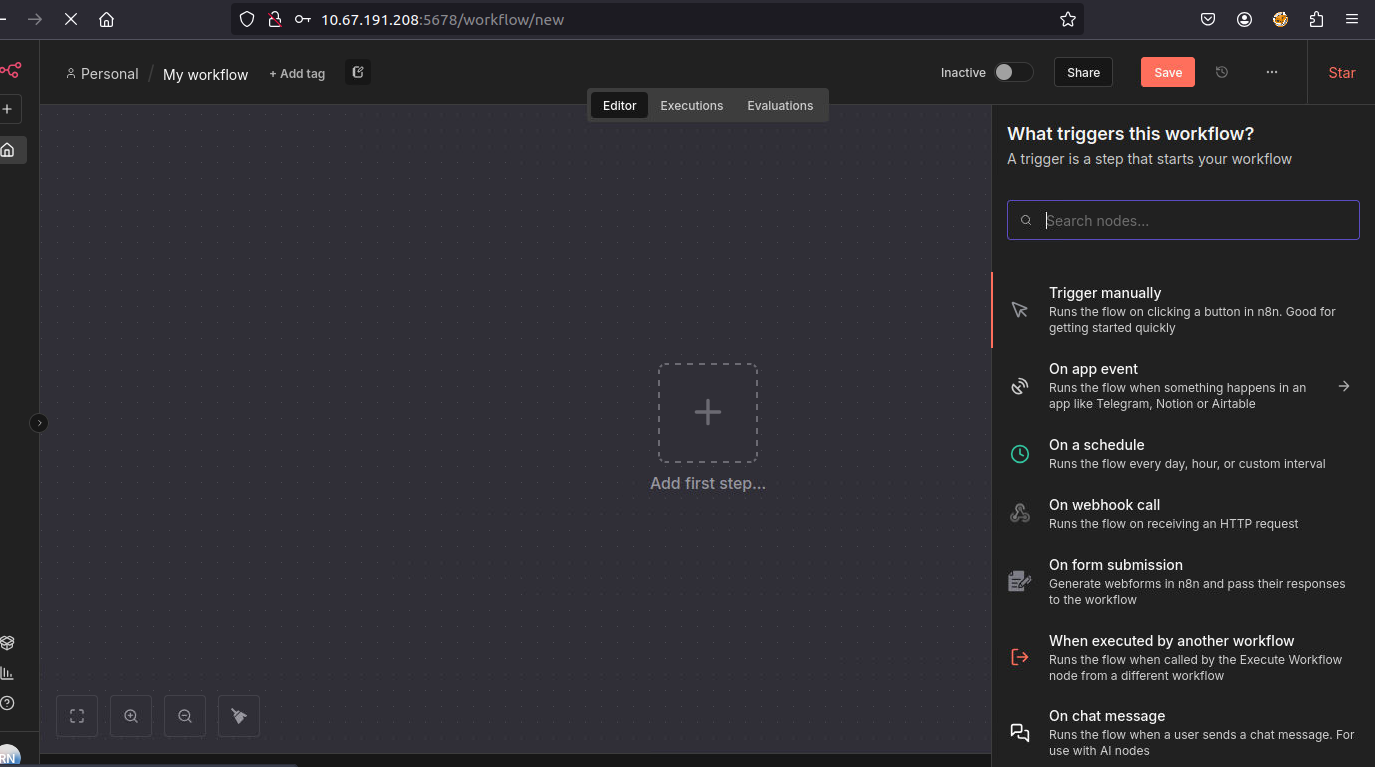 Adding the Manual Trigger