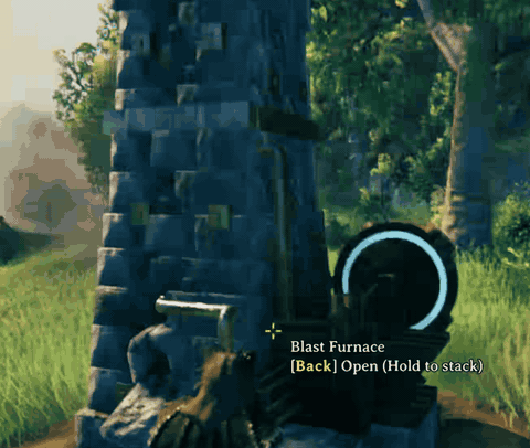 A Blast Furnace running at full speed, then slowly winding down to a stop