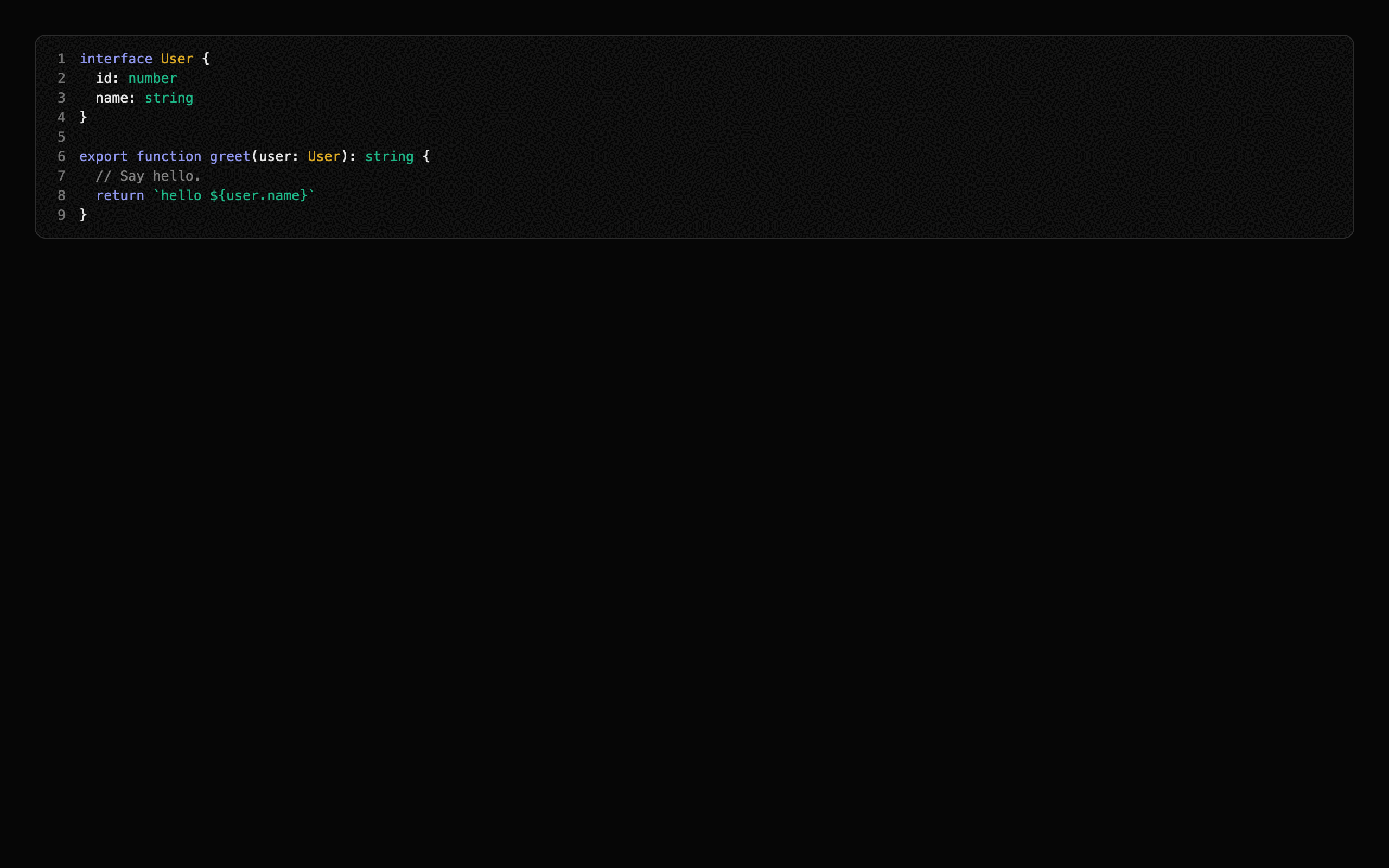 A syntax-highlighted code block