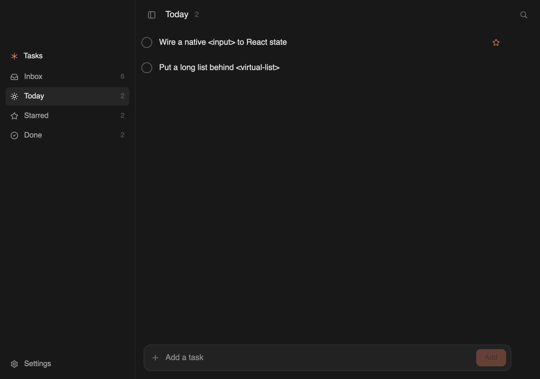 The GPUIX todo example app