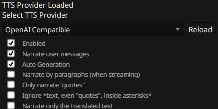 Enable settings