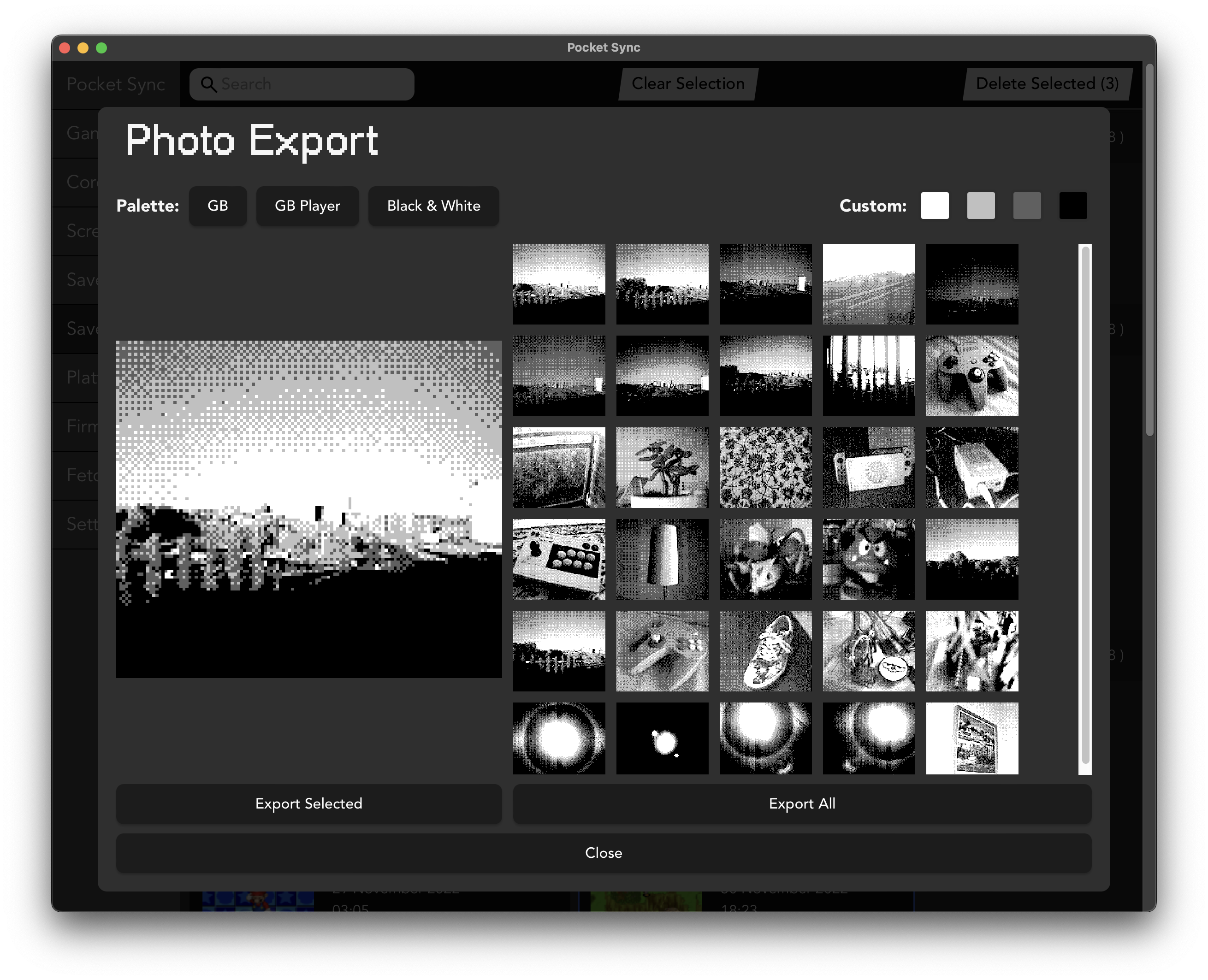 Exporting GB Camera photos