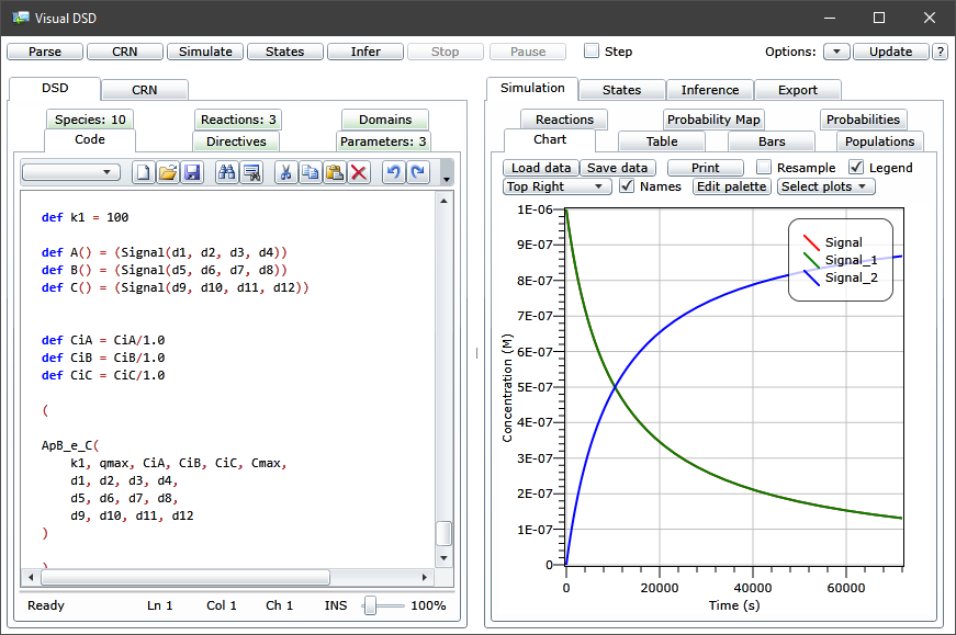 Visual DSD main interface