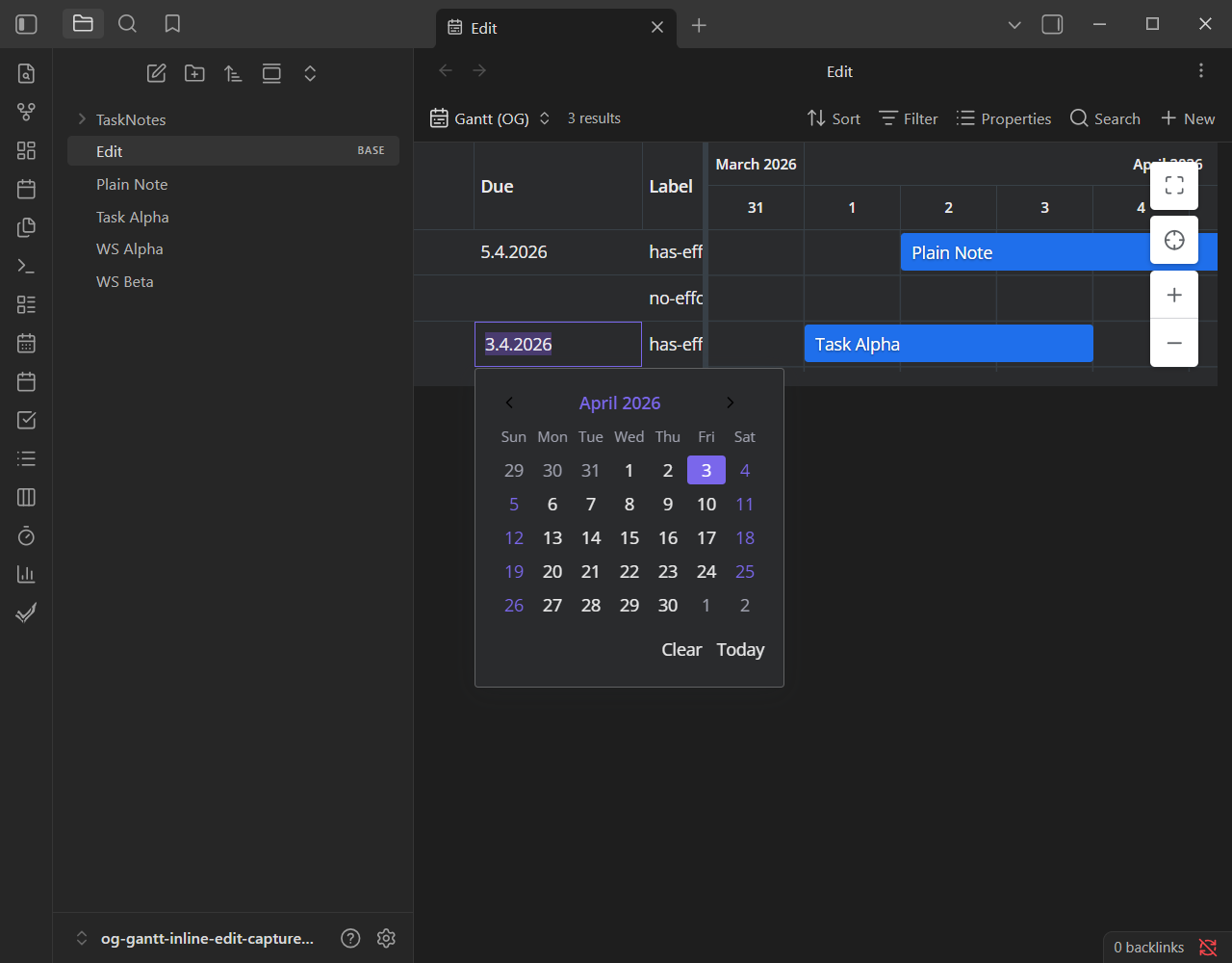 The locale-aware date editor with its calendar dropdown open on a grid cell