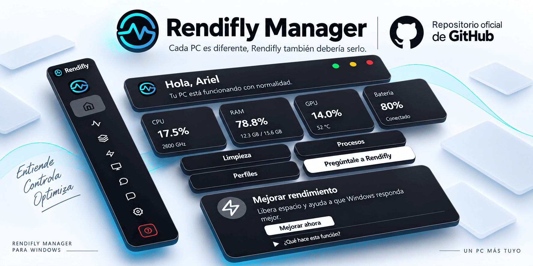Rendifly Manager — Banner oficial