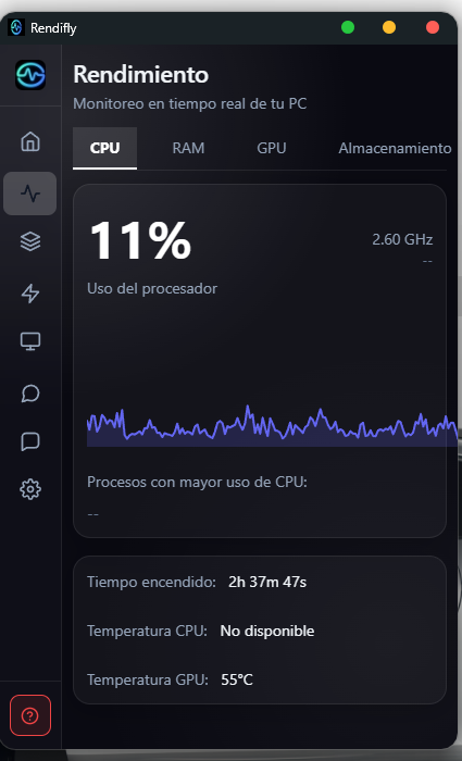 Rendifly Manager — Rendimiento / Performance