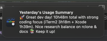 Usage Summary Notification 1