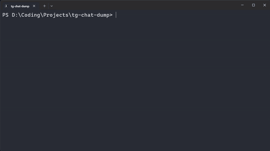 Interactive mode: find a chat with live suggestions, then dump 420,912 messages in 3m 48s