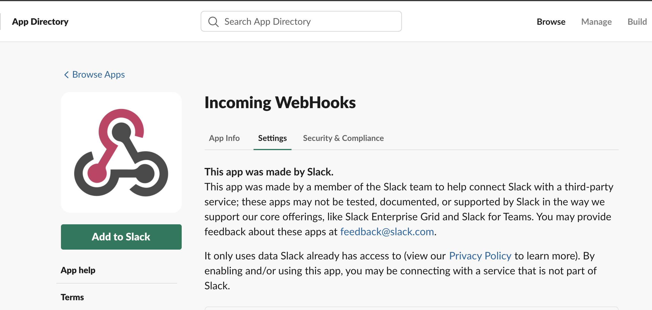 Slack Incoming Webhook