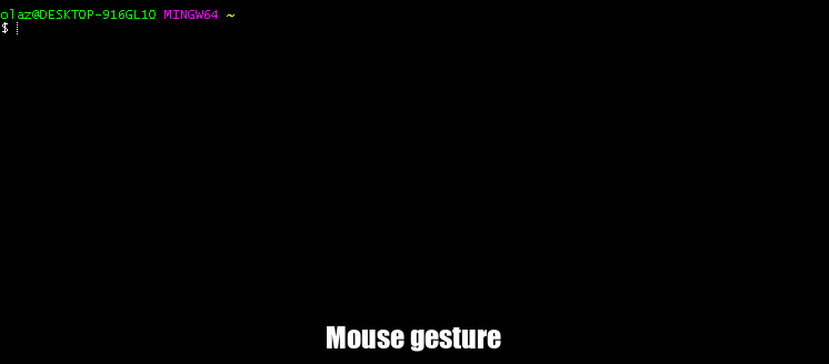 Mouse gesture activation