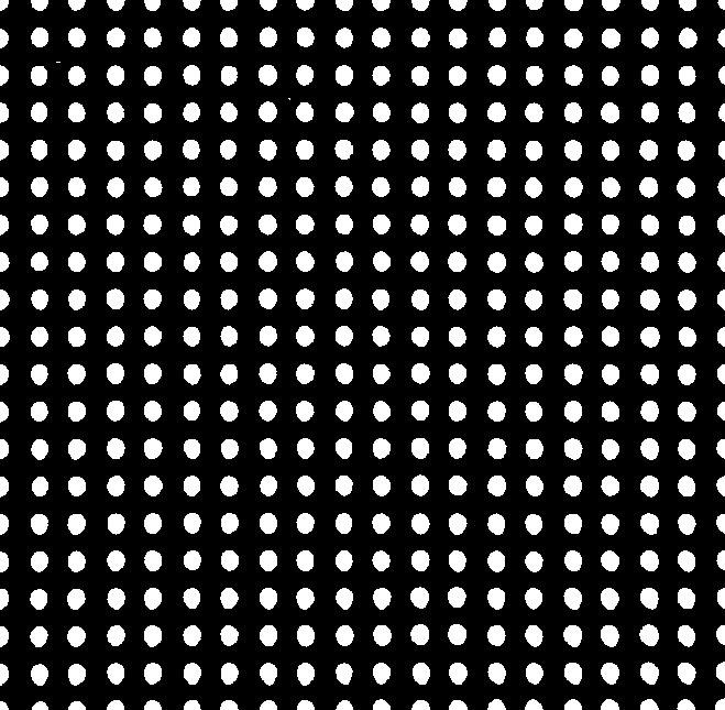 warped grid thresholding and area calculation