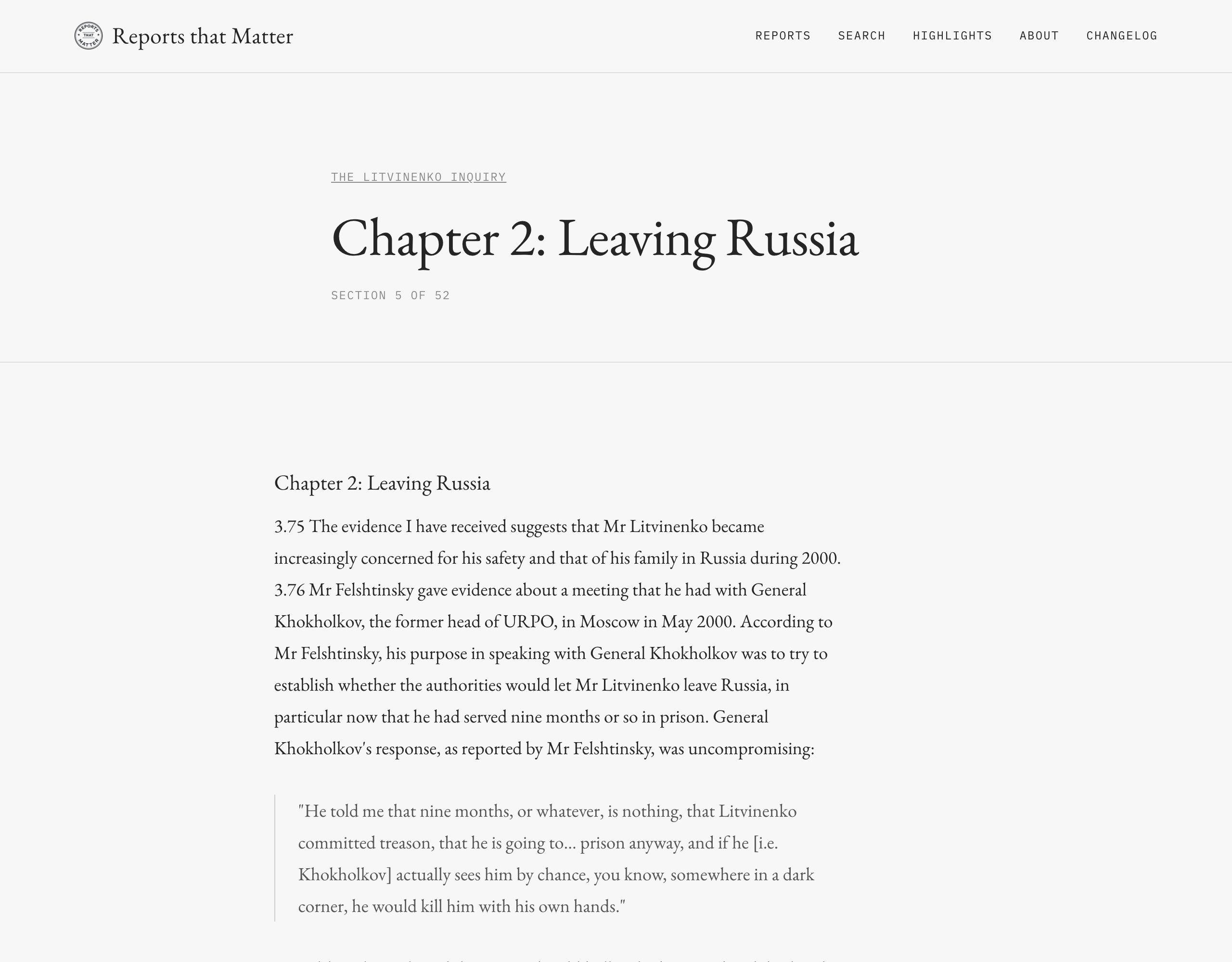Chapter 2, with paragraphs whole and one real quotation